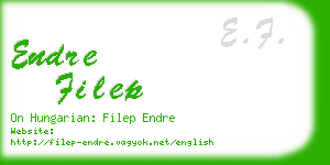 endre filep business card